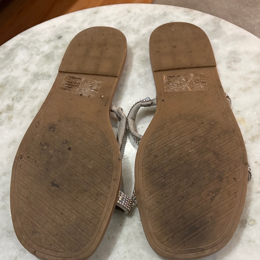BP Rhinestone Embellished Tan Sandals - Picture 4 of 4